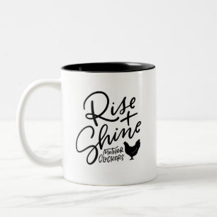Aufsteiger und Mutterschmucker Handschrift Zweifarbige Tasse
