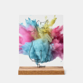 Aufsteller Katze Acrylschild