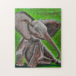 Aufstellung des Baby-Elefant-Puzzlespiels
