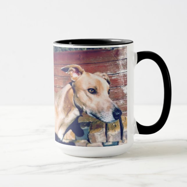 Aufstellung des Hundes Tasse (Rechts)