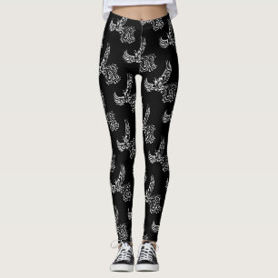 Aufstieg aus der Asche Phoenix weiße Illustration Leggings