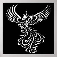 Aufstieg aus der Asche Phoenix weiße Illustration