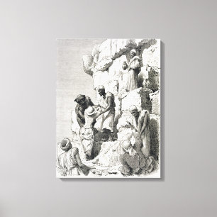 Aufstieg der großen Pyramide, 19. Jahrhundert Leinwanddruck
