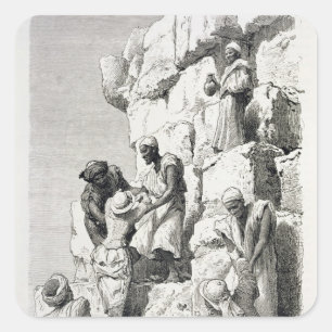 Aufstieg der großen Pyramide, 19. Jahrhundert Quadratischer Aufkleber
