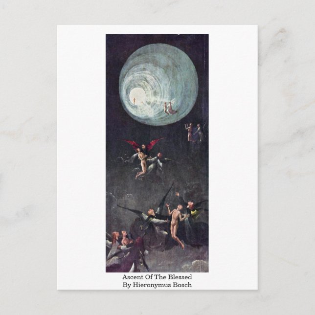 Aufstieg des Gesegneten. Von Hieronymus Bosch Postkarte (Vorderseite)