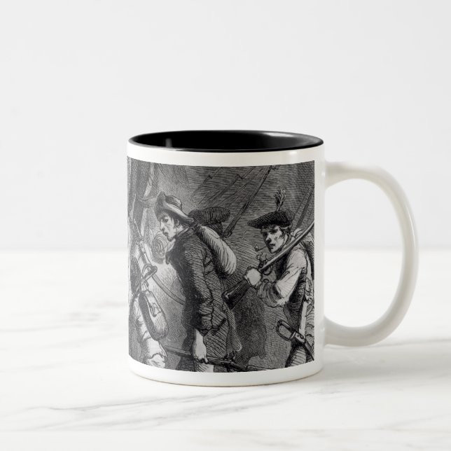 Aufstieg des Neu-Englands Yeomanry Zweifarbige Tasse (Rechts)