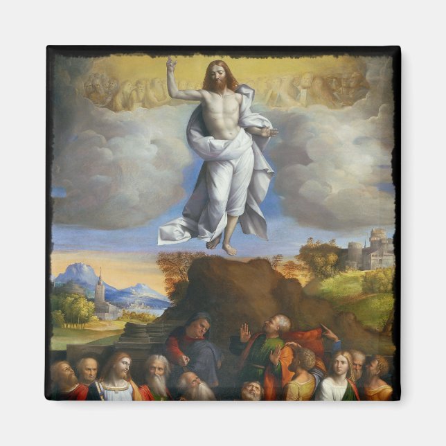 Aufstieg in goldene Wolken Magnet (Vorne)