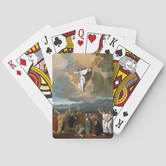 Aufstieg (Jesus Christus steigt in den Himmel auf Spielkarten (Rückseite)