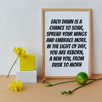 Aufstieg mit dem inspirierenden Mini-Gedicht der S