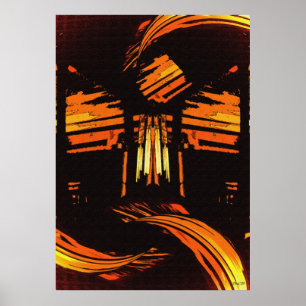 Aufstieg über der digitalen Kunst Poster