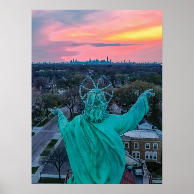 Aufstieg über Skyline Poster (Vorne)