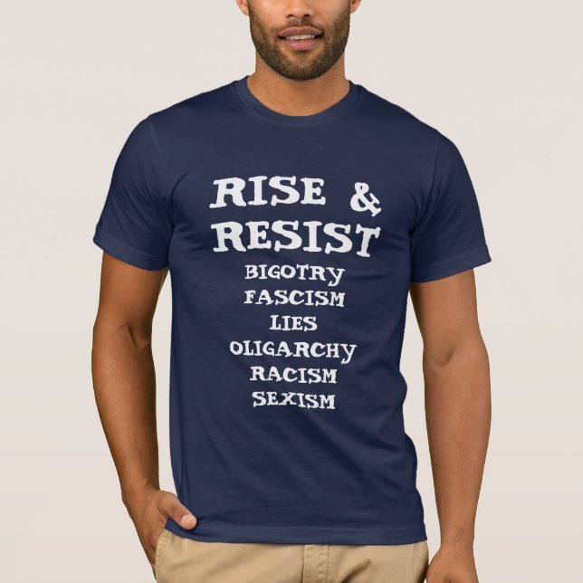 Aufstieg und Aufstand | Anti Donald Trump T-Shirt (Vorderseite)