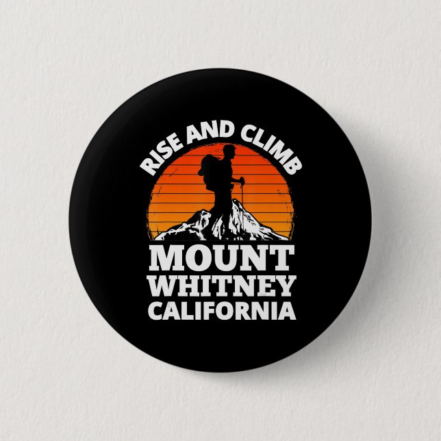 Aufstieg und Aufstieg Berg Whitney Kalifornien Ber Button (Vorderseite)