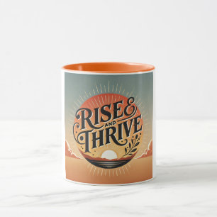 Aufstieg und gedeihen inspirierend tasse