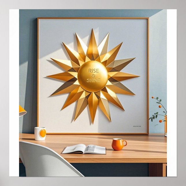 Aufstieg und glänzender Goldstar Poster (Vorne)