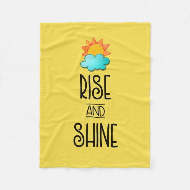 Aufstieg und Rheintypografie mit Sonne und Wolke Fleecedecke (Vorderseite)