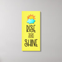 Aufstieg und Rheintypografie mit Sonne und Wolke