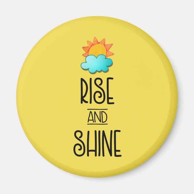 Aufstieg und Rheintypografie mit Sonnenaufgang Magnet (Vorne)