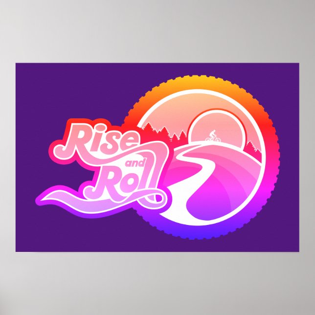 Aufstieg und Rollradfahrer Poster (Vorne)