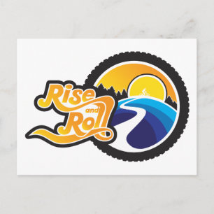 Aufstieg und Rollzyklus Postkarte