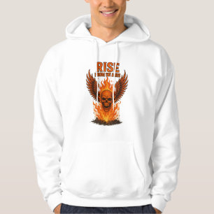 Aufstieg von den Aschen - flammender Schädel mit F Hoodie