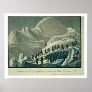 Aufstieg von Herrn De Saussure zum Gipfel von Mont Poster