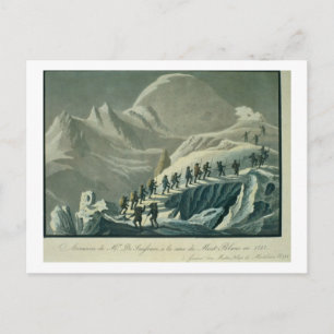 Aufstieg von Herrn De Saussure zum Gipfel von Mont Postkarte