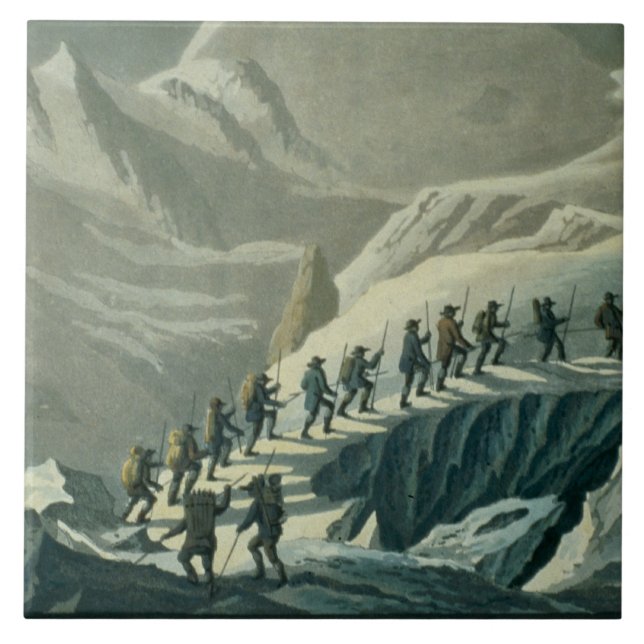 Aufstieg von Herrn De Saussure zum Summmit von Fliese (Vorderseite)