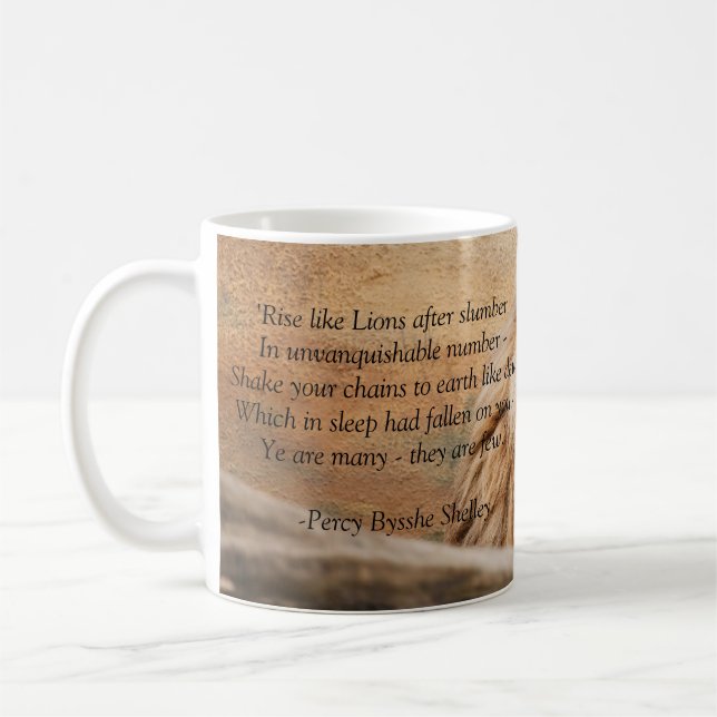 "Aufstieg wie Löwe-" Tasse (Links)