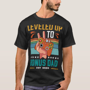 Aufstieg zum Bonus Vater 2023 New Stepdad Gamer T-Shirt