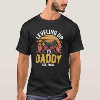 Aufstieg zum Daddy Est 2026 Gamer-Vater lustig T-Shirt