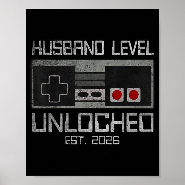 Aufstieg zum Ehemann 2026 Aufgestiegener Junggesel Poster (Vorne)