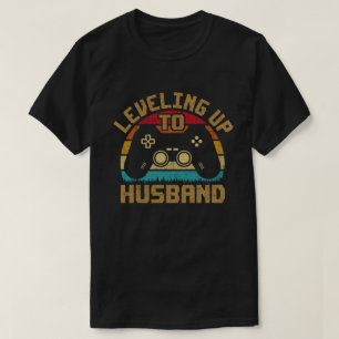 Aufstieg zum Ehemann Bräutigam Junggeselle Gamer  T-Shirt