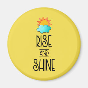 Aufstiegs-und Glanz-Typografie mit Sonnenaufgang Magnet
