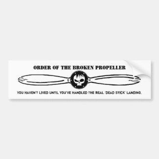 Auftrag des defekten Propellers - Aufkleber Autoaufkleber