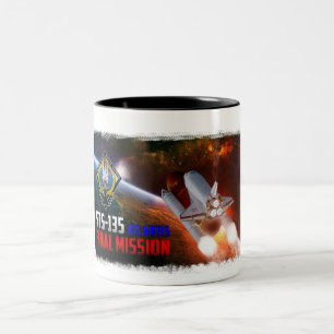 Auftrag-Kaffee-Tasse Raum-Shuttle-Atlantis Zweifarbige Tasse