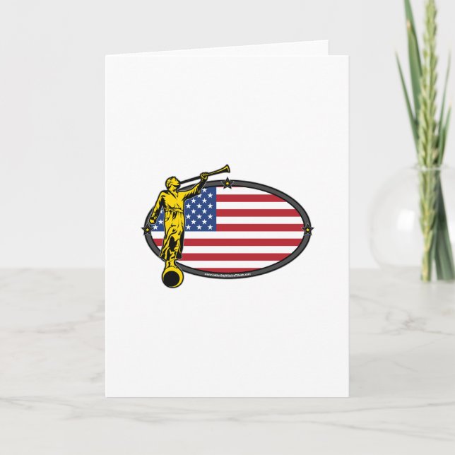 Auftrag-Oval USA LDS kein Aufkleber Karte (Vorderseite)