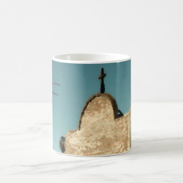 Auftrag-San- Juan Capistranokreuz Kaffeetasse (Mittel)