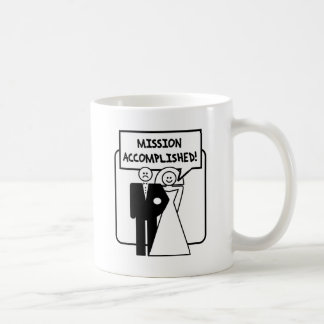 "Auftrag vollendete" Heirat Kaffeetasse
