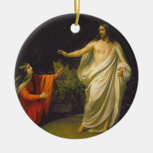 Auftritt des Jesus Christus zu Maria Magdalina Keramikornament