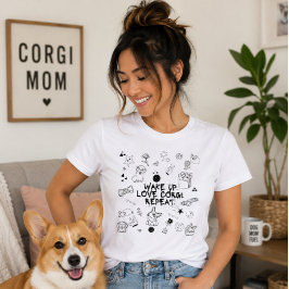 'Aufwachen. Corgi lieben. Wiederholen.' Lustige Do Tri-Blend Shirt