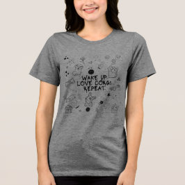 'Aufwachen. Corgi lieben. Wiederholen.' Lustige Do Tri-Blend Shirt