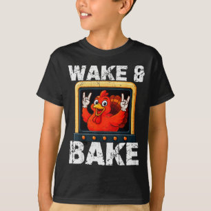 Aufwachen und backen lustiger Fels auf Truthahn Vi T-Shirt