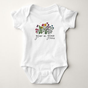 Aufwachsen in Grace - Vibrannendes florales Inspir Baby Strampler