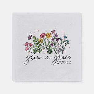 Aufwachsen in Grace - Vibrannendes florales Inspir Serviette