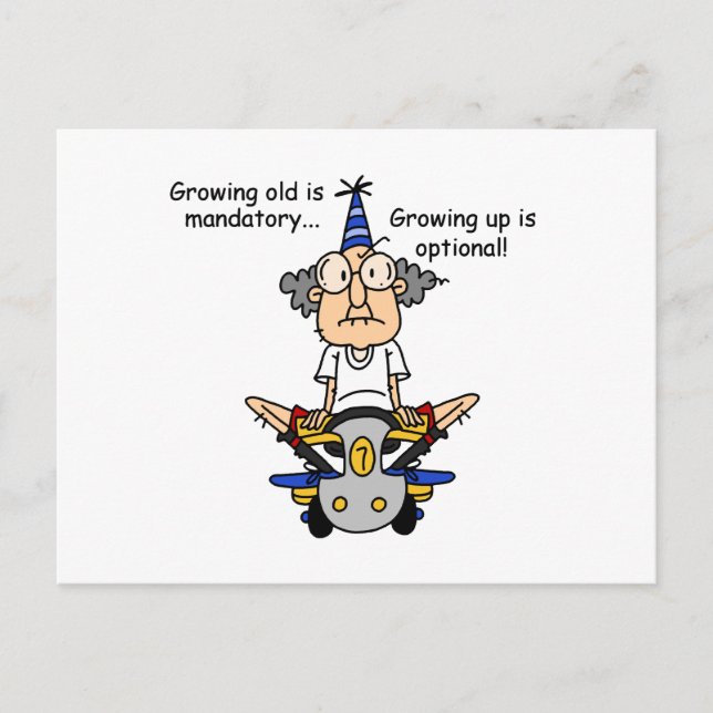 Aufwachsen ist fakultativer Spaß Postkarte (Vorderseite)