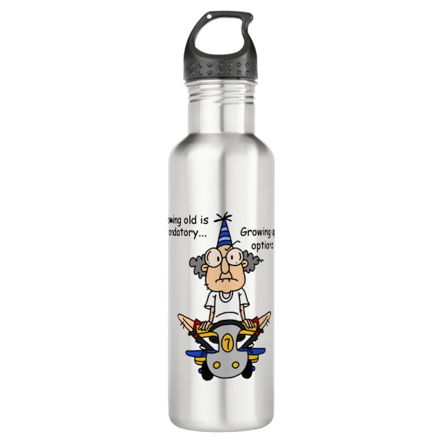 Aufwachsen ist fakultativer Spaß Trinkflasche (Vorderseite)