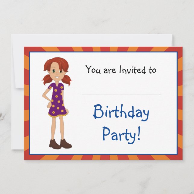 Aufwachsen mit Abbey und Sam Invitation Einladung (Vorderseite)