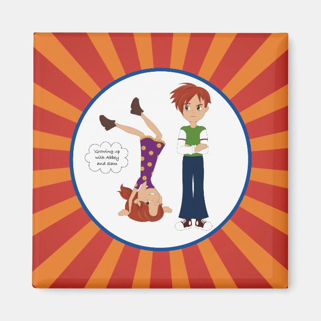 Aufwachsen mit Abbey und Sam Magnet (Vorne)
