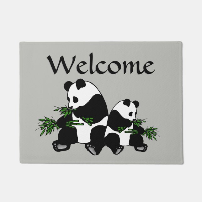 Aufwachsen Panda Fußmatte (Vorderseite)